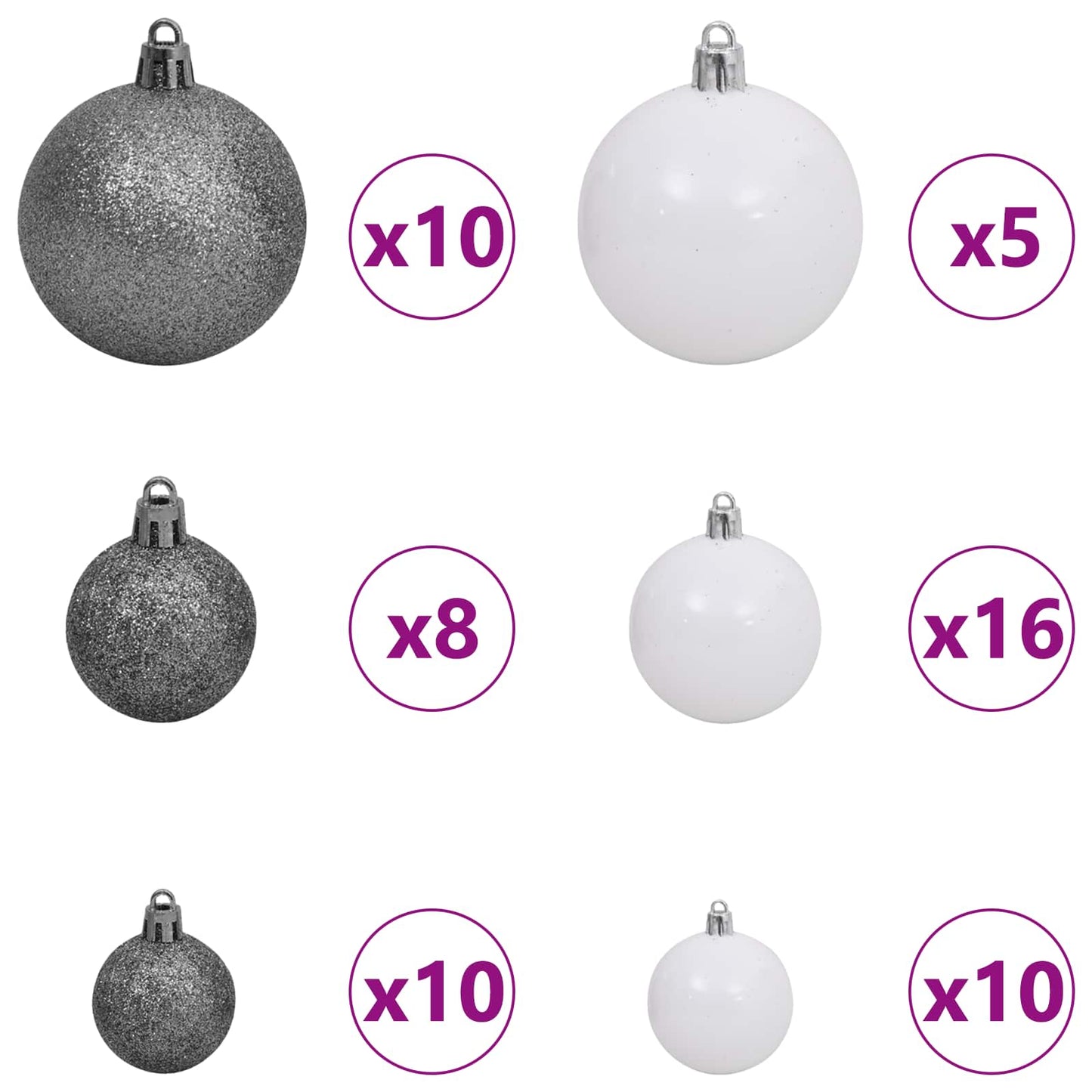 Artificial Christmas Tree White 70.87 in PVC and Steel
