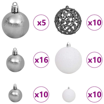 Artificial Christmas Tree White 70.87 in PVC and Steel